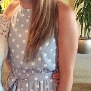 Ann Taylor Polka dot maxi dress with sash